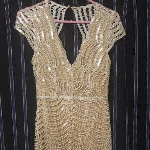 💎 Luxxel - White Gold - Sequin Lace Dress 💎